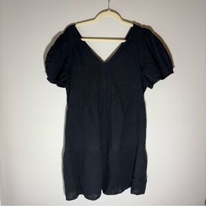 Gap Black Cotton Tiered summer Dress